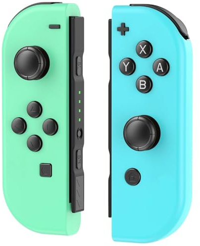 XAVOMEDINAL Switch Controller for Nintendo Switch Controller, Switch Controller Replacement Accessories with Double Vibration/Wake-Up/Motion Control/Screenshot (Blue&Green)