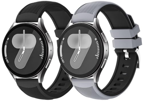 Fullmosa 2 Stück Uhrenarmband 22mm Silikon Armband Kompatibel mit Garmin Venu 3/2/Vivoactive 4 45mm, Samsung Gear S3 Classic, Schnellverschluss Ersatzband mit Secure-Lock Fixierschlaufe,