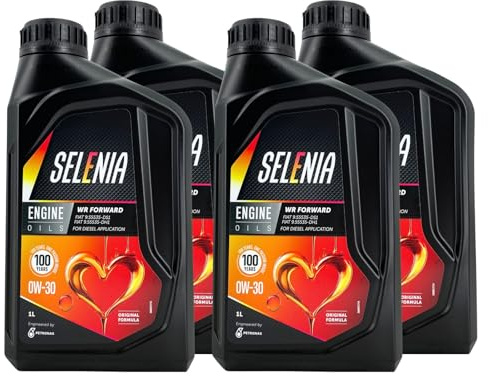 Selenia WR Forward 0W-30 Motoröl 4x1 Liter (4L Set) - Petronas Premium Motorenöl für PKW