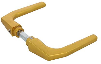 Amig - Türgriffgarnitur aus Aluminium ohne Schild | Ideal für Durchgangs- und Eingangstüren | Langlebig und Dekorativ | 130 x 61 mm | Gold | Aluminium