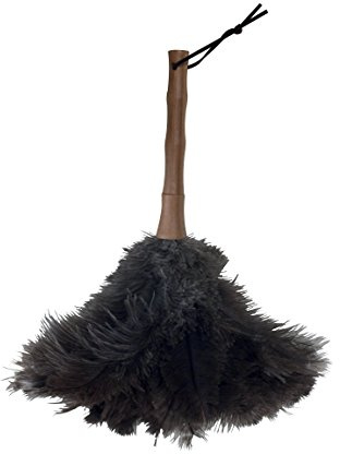 MSV Staubwedel Bambusgriff Feder Staubwischer Strauss Natur Straußenfedern 43 cm Bambus, Brown, 65 cm