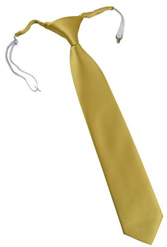 TigerTie Designer Security Sicherheits Krawatte in einfarbig Uni - vorgebunden mit Gummizug