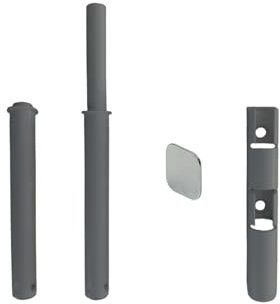 Sistema de apertura a presión para puerta, puerta con imán – Premios y abridores push carraca. Incluye base externa y placa magnética (75 mm – 40 mm, gris antracita)