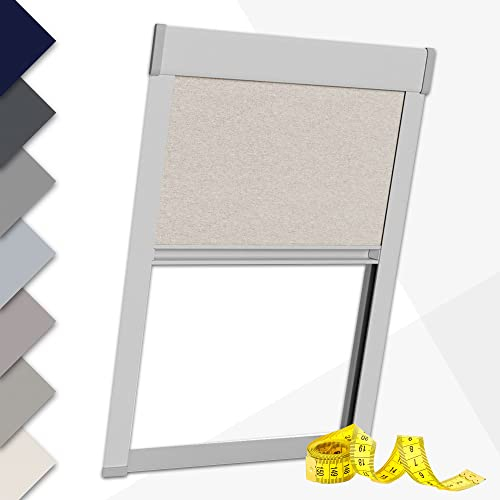 Victoria M. Dachfensterrollo nach Maß Thermorollo Verdunkelungsrollo Sonnenschutz-Rollo Kompatibel mit Velux Dachfenster, Schraubmontage, Fenstertyp GXU
