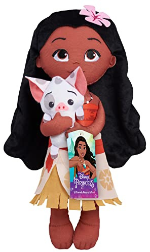 Disney Princess Lil' Friends Plushie Moana & Pua 14-inch Plushie Doll