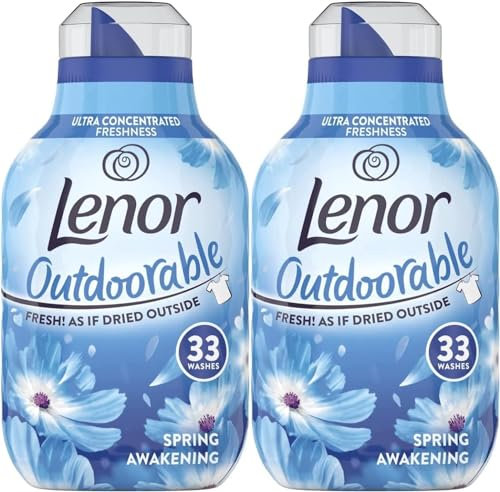 Lenor Outdoorable Fabric Conditioner Spring Awakening 33 Washes, 462ML - Ultra Concentrated Freshness- 100 percent Recycled Bottle