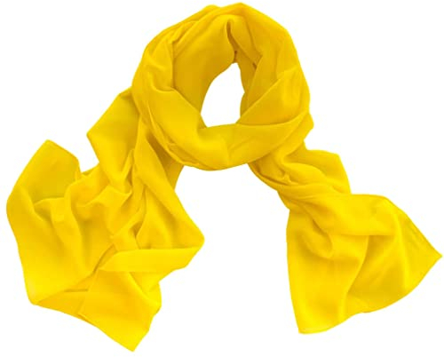 DOLCE ABBRACCIO by RiemTEX Damen Schal Tuch Stola elegante Schals und Tücher Verona aus Chiffon (Sonnengelb)