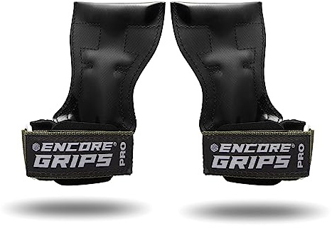 Encore Grips Zughilfen für Krafttraining & Bodybuilding – Moderne Grip Pads mit Schnell-Wickeltechnik & Handgelenkstütze – Mehr Gewicht & Halt als Klassische Lifting Straps