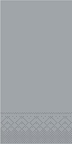 MANK Servietten in GRAU aus 3-lagigem Tissue 40x40 cm - Premium Einmal-Servietten, 100er-Pack, 1/8-Falz - Ideal für elegante Events & Gastronomie