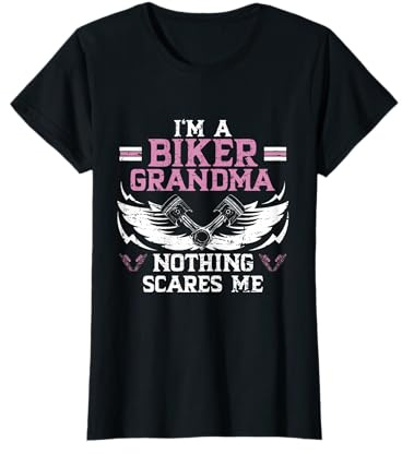 Biker Grandma Motorcycle Vintage Grandmother Motorbike T-Shirt