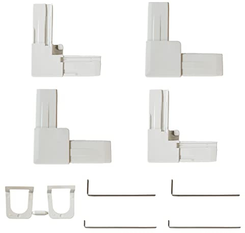 Deco4Me Insektenschutzrahmen Klemmfix Zubehör-Set Weiß