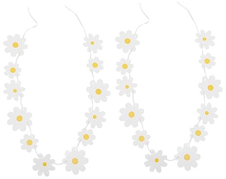 Banner Decorativo Compleanno Bianco in Carta, 2 Pezzi