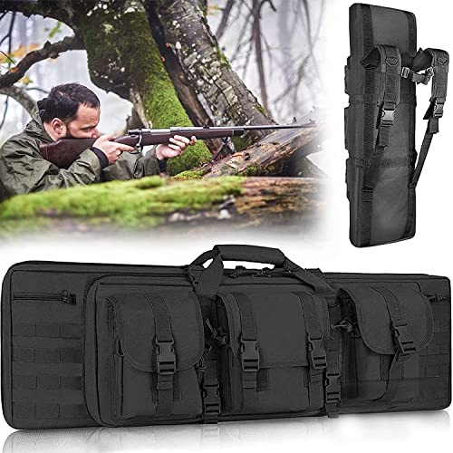 Gewehrfutteral ,Langwaffentasche/Futteral 2 langwaffen,Taktische Gewehrtasche Hunting Shotgun Gewehr-Gewehr-Fall-Aufbewahrungstasche ​Gewehr Weichkoffer,Pistolentasche Luftgewehr Tasche ( Color : Blac