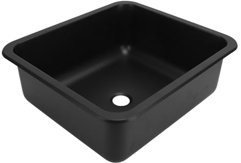 Lavello da Cucina per Camper, Lavello Rettangolare per Lavabo con Installazione Ad Incasso per Camper (Spruzzo di plastica nera)