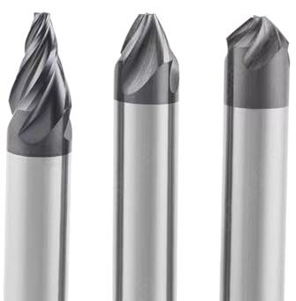 fresa a smusso Fresatura for smusso HRC60 90 gradi 4 taglienti in metallo duro Svasatore for angoli Smussatore for sbavatura 4 bordi da 6 mm Router con scanalatura a V(6X30A)