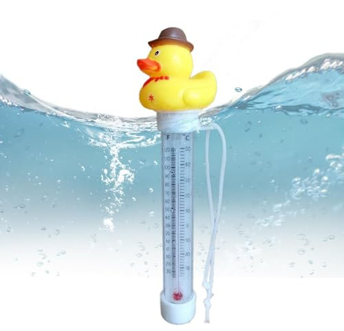 Schwimmende Pool-Thermometer, leicht ablesbar, schwimmende Pool-Thermometer,Niedliche Enten-Design-Thermometer für die Wassertemperatur | Schwimmende Thermometer für Eisbäder, Eisbad-Thermometer, digi