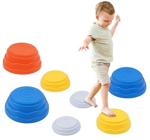Forroby Sensory Balance Stepping Stones Kit for Toddler,Outdoor Play Equipment for Children Garden,Balance Toys,Indoor Obstacle Course Games for Exercise,Gifts for Boys and Girls