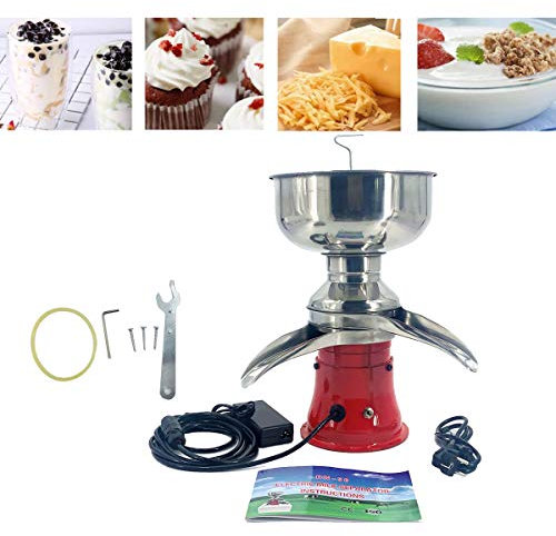 Centrifuga elettrica per latte da 50 l/h Separatore per crema di latte fresco da 5 l Separatore per crema di latte Separatore per crema di latte sgrassante, converte il latte crudo in panna e latte