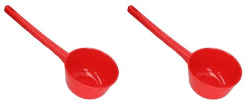 Paletta per Acqua in Plastica 2 Pezzi, Mestolo Addensato di Grande capacità con Manico Esteso, Mestolo Multifunzione per Cucina, Bagno Giardino