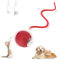 Farerkass Interaktives Hundespielzeug Ball, Katzenspielzeug, Elektrischer Hundeball Spielzeug, 360° Smart Rolling Pet Ball für Katzen und Hunde(Rot)
