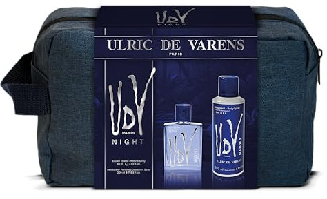 ULRIC DE VARENS - Trousse UDV Night - Eau de Toilette Homme 60 ml + Déodorant 200 ml - Fougère Fruitée Orientale - Made in France