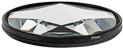 Phefop Kaleidoskop-Prisma, 77 Mm Glasprisma für Kamerafilter-Zubehör, Fotografie-Requisiten, Exquisites Optisches Glasprisma für Einzigartige Fotobrechungseffekte (77mm)