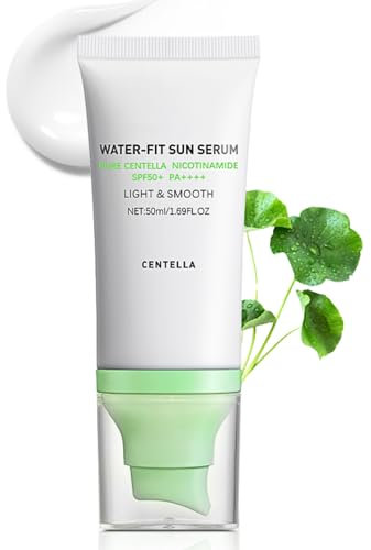 Centella Sunscreen SPF 50+PA++++, Soothing Sun Cream SPF 50+ for Dry Sensitive Skin, Korean Sunscreens, Light & Smooth, No White Cast Daily Hydrating Sun Lotion, 50ml