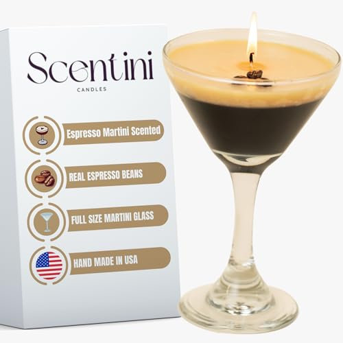 Espresso Martini Candle - Coffee Candle - Bar Cart Decor - Espresso Martini Decor - Coffee Scented - Gifts & Accessories by Scentini Candles