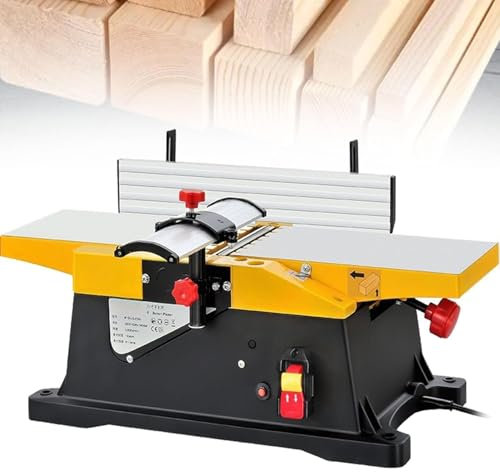 Piallatrice Multifunzionale 1800 W Lavorazione Legno, 22,8X6,1 12000 Giri/Min Pialla Elettrica Banco Pialla Piana Pialla Elettrica Per Legno, Profondità Taglio Regolabile 0 A 3 Mm