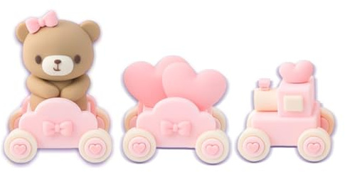 LGWJHCY Teddybär Tortendeko, PinkTeddybär Cake Topper, Tortendeko für Babyparty, Geburtstagsfeier, Jubiläumsdeko für Valentinstag, Hochzeit, Jubiläum, Geburtstag