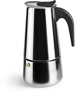 Levitantes Cafetière express inox 6 tasses, design compact, préparation rapide, idéale pour préparer du café à la maison ou au bureau.