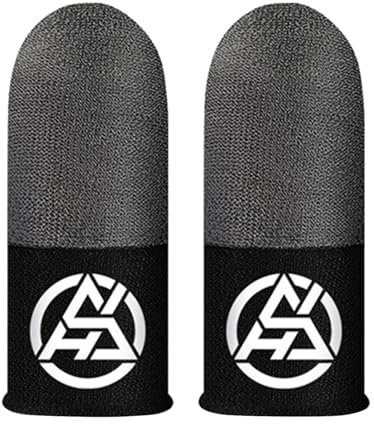 Gants Doigts pour Jeux Mobile - Manchons Doigts Lumineux 2 Pièces Tactile Antidérapant | Accessoires Téléphone Portable Tablette Gaine Doigt Sensible Protection pour Joueurs FPS MOBA