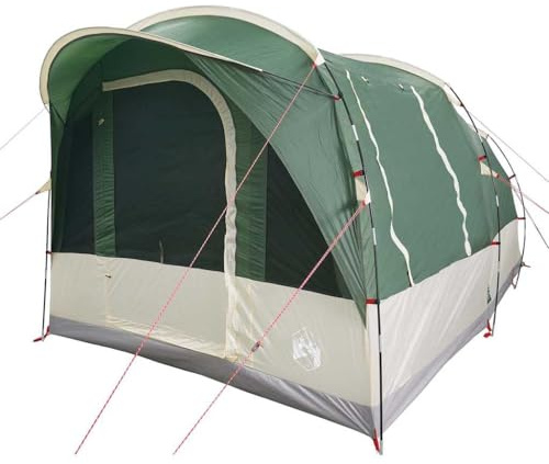 Tunneltält för 3 personer, grön, vattentät – 185T polyester med PU-beläggning – perfekt för camping och utomhusäventyr – robust och hållbar