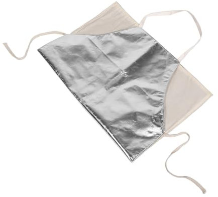 POPETPOP Delantal Protector Ignífugo Resistente Al Calor De Aluminio, Aislamiento Térmico Industrial Para Fundición y Soldadura, Ajuste Cómodo, Tamaño 110x70 Cm, Uso Profesional Continuo