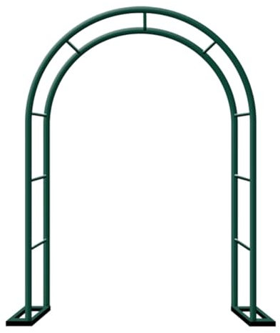 Arco de jardín de metal para rosas trepadoras, enrejado de boda, 80350 cm de ancho, pérgola verde para patios, ventanas y jardines (280 x 220 cm)