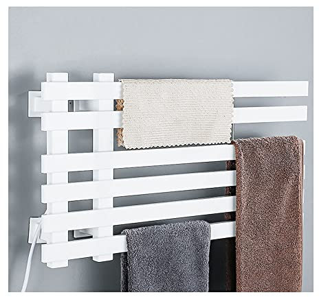 LYMGRZ Scaldasalviette Elettrico, scaldasalviette Elettrico da Bagno, scaldasalviette Elettrico da Parete, scaldasalviette Elettrico con Spina, radiatore scaldasalviette per la casa, 60x31,5x8 cm,