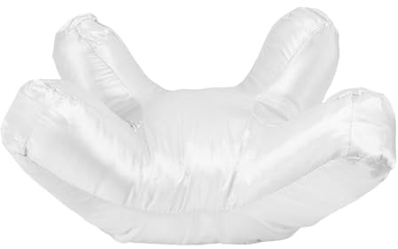 RIZGHWOY Almohada Boca Abajo para la Parte Posterior del Estómago Dormido Almohada de Algodón Suave y Ligera con Relleno de Algodón Sedoso para la Belleza Protección de la Piel de Las (White)