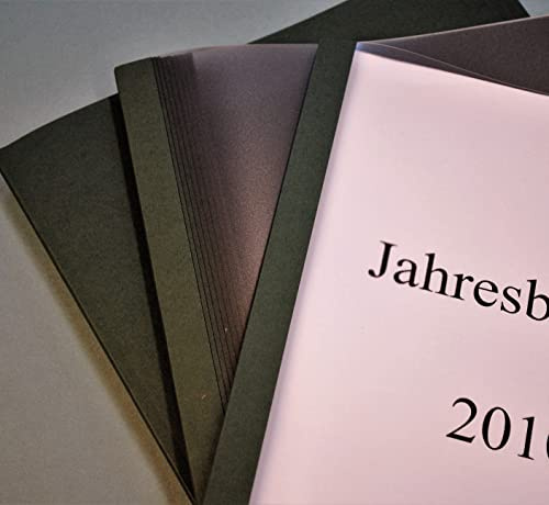 Lot de 50 chemises de reliure thermique, format A4, structure en lin vert foncé/transparent satiné, VPE = 50 pièces (6,0 mm = 41 à 55 feuilles)