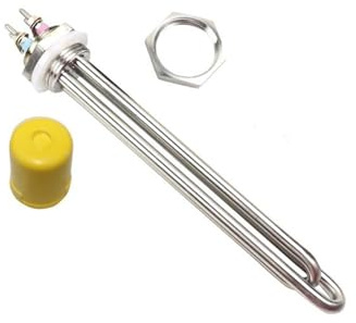 12v Heating Element DN25 Solar Water Heater Stainless Steel Immersion with Cap(Heater nut,12v 600w BSP)
