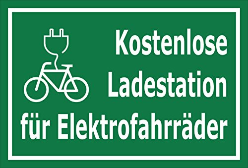 Melis-Folienwerkstatt Schild - E-Bike Lade-Station - 45x30cm | 3mm Aluverbund – S00050-078-G -20 Varianten