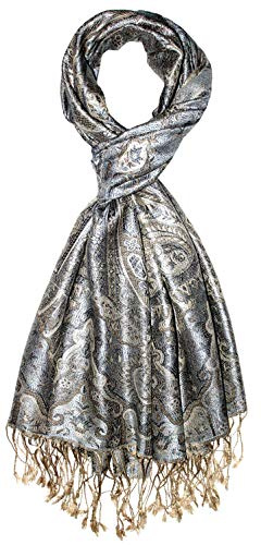 Lorenzo Cana Luxus Herrenschal Schal Schaltuch jacquard gewebt 100% Seide Paisley Muster Seidenschal Seidentuch Männerschal mehrfarbig 70 x 190 cm