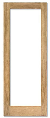 Stylish Unfinished Design Glass Wood Slab Internal Door (Manufactured Wood) (198.1 cm H x 83.8 cm W x 3.5 cm D)