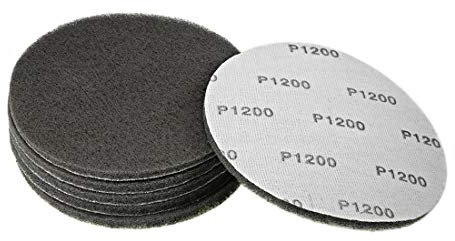 uxcell 7 Inch Scrubber Scouring Pads 1200-Grits Drill Scuffing Disc Hoop and Loop Surface Conditioning Disc 6pcs