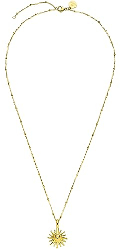 Purelei® Sun Kette Damen (Gold) – Halskette Damen aus langlebigem Edelstahl – Wasserfeste Kette mit Anhänger – 50-55 cm Länge verstellbar – Halskette für deinen individuellen Look