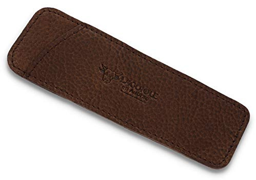 Laguiole en Aubrac - braunes Etui - genarbtes Leder - Einstecketui für EIN Laguiole Taschenmesser 11/12 cm