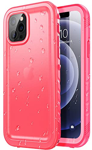 SPORTLINK for iPhone 12 Pro Max Waterproof 360 Full Body Case, Pink | Screen/Camera Protector (Built‑in) , Heavy Duty Protective Military Shockproof, IP68 Dust Proof, Hard Tough Front Back Cover