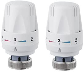 Qiumi Valvola termostatica del radiatore,Termostato Testa Radiatore Testa termostato M30 x 1,5 Sostituzione della valvola del radiatore Valvola del radiatore della testa per ufficio domestico