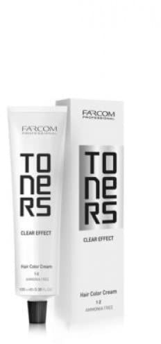 Farcom professionell toner hårfärg kräm anti-gul, silver, anti-orange, med klar effekt formel, ammoniakfri (TONER SILVER 100 ml)