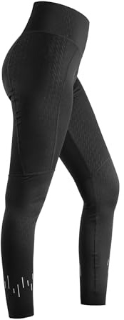 INBIKE Fahrradhose Damen Lang mit 4D Sitzpolster Geprägtes Stoff Atmungsaktive Dehnbare Radlerhose für Moutainbike Reiten Fahrrad LW005