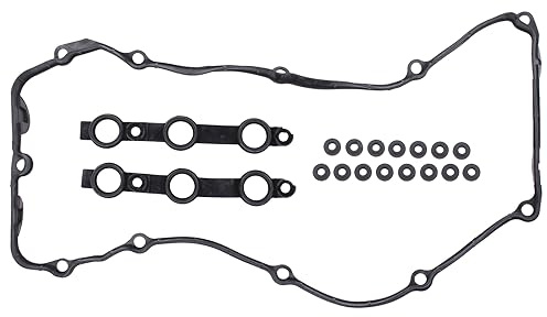 Ventildeckeldichtung Zylinderkopfhaube Dichtungssatz Gummi Ventildeckel Dichtung Ventil Abdeckdichtung Ersatz Motorventildeckel für 3er E46 Coupe Cabrio Compact Touring 5er E39 7er E38 X5 E53 Z3 E36